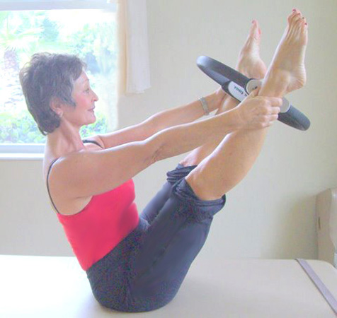Pilates Magic Circle open rocker exercise demo by arlene dodd